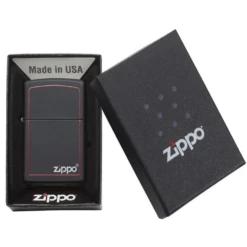 Zippo 218ZB Classic Black And Red Zippo - Refillable Windproof Lighter -Summit Outfitters zippo 218zb 2