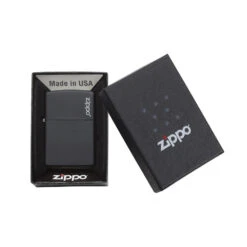 Zippo 218ZL Black Matte With Zippo Logo - Refillable Windproof Lighter -Summit Outfitters zippo 218zl 4
