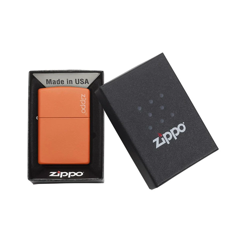 Zippo 231ZL Orange Matte With Zippo Logo - Windproof Lighter 3 Zippo 231ZL Orange Matte With Zippo Logo - Windproof Lighter - Image 3