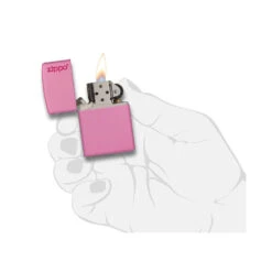 Zippo 238ZL Pink Matte With Zippo Logo - Refillable Windproof Lighter -Summit Outfitters zippo 238zl 4