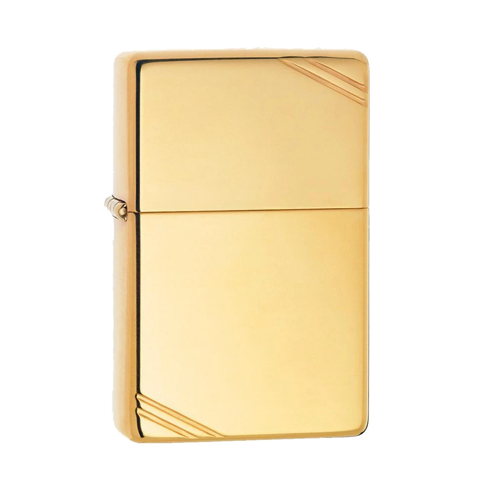 Zippo 270 High Polish Brass Vintage With Slashes - Refillable Windproof Lighter 3 Zippo 270 High Polish Brass Vintage With Slashes - Refillable Windproof Lighter - Image 3